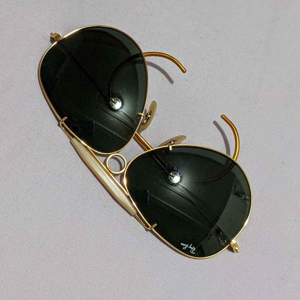 Vintage Ray-Ban 10k GF bullet hole shooter sunglasses